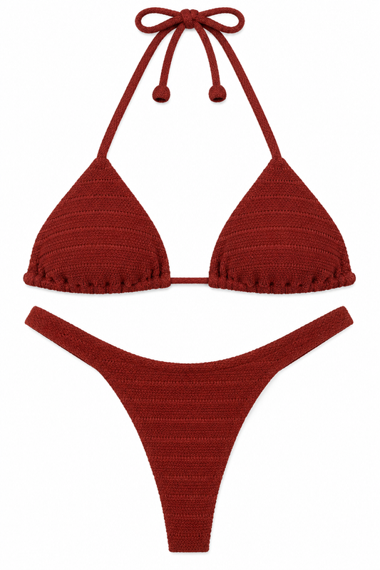 ⁠⁠Bottom Encinitas Textured Burgundy